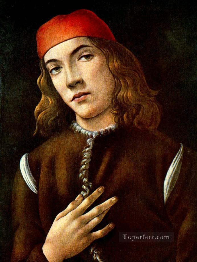 若い男の肖像 1483年 サンドロ・ボッティチェリ油絵